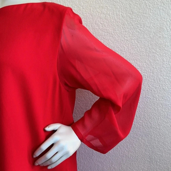 Bill Blass for Neiman Marcus vintage red dress size 12 - Picture 4 of 10